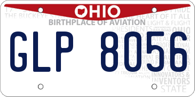 OH license plate GLP8056