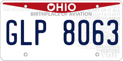 OH license plate GLP8063