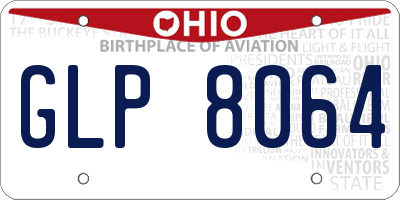 OH license plate GLP8064