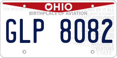 OH license plate GLP8082