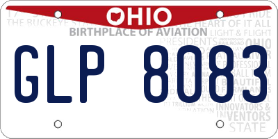 OH license plate GLP8083