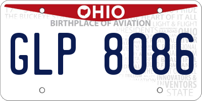 OH license plate GLP8086
