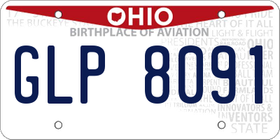 OH license plate GLP8091