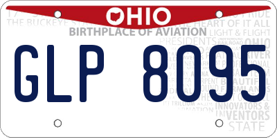 OH license plate GLP8095