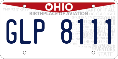 OH license plate GLP8111
