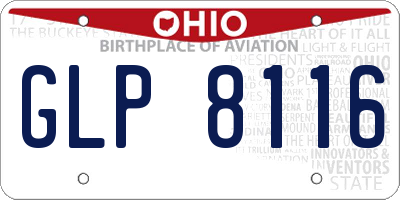 OH license plate GLP8116