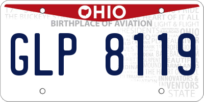 OH license plate GLP8119