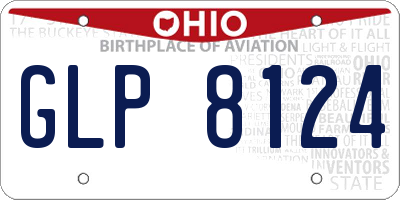 OH license plate GLP8124