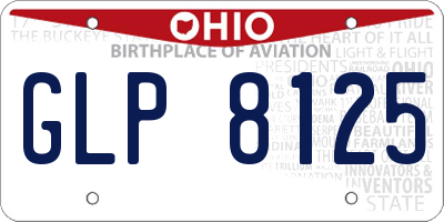 OH license plate GLP8125