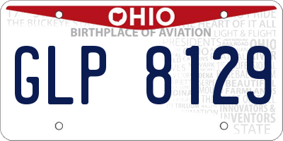 OH license plate GLP8129