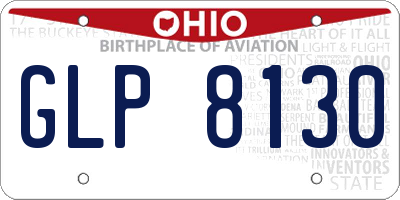 OH license plate GLP8130