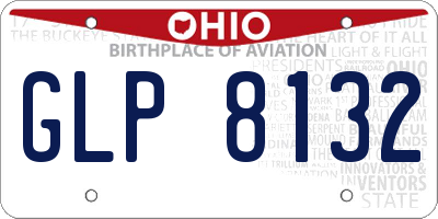 OH license plate GLP8132
