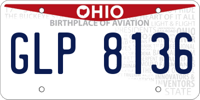 OH license plate GLP8136