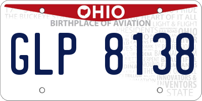 OH license plate GLP8138