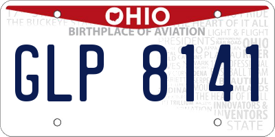 OH license plate GLP8141