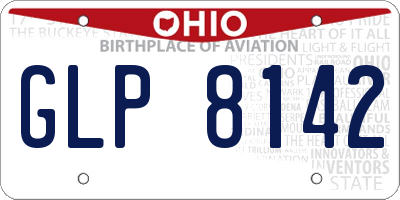 OH license plate GLP8142