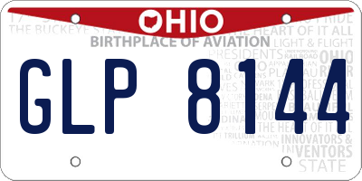 OH license plate GLP8144