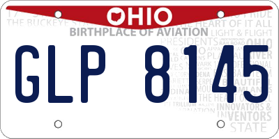 OH license plate GLP8145