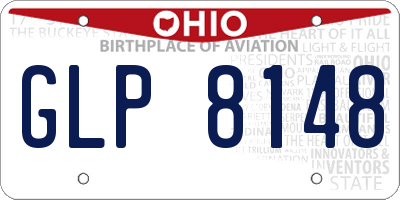 OH license plate GLP8148