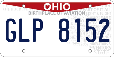 OH license plate GLP8152