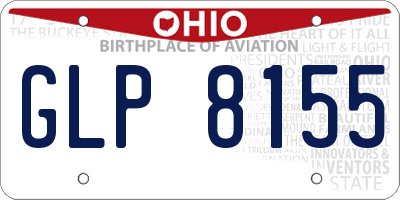 OH license plate GLP8155