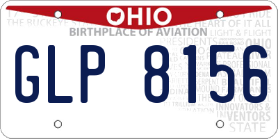 OH license plate GLP8156