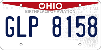 OH license plate GLP8158