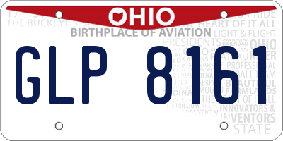 OH license plate GLP8161