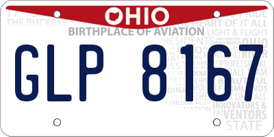 OH license plate GLP8167