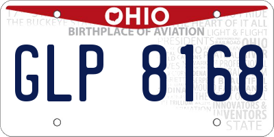 OH license plate GLP8168