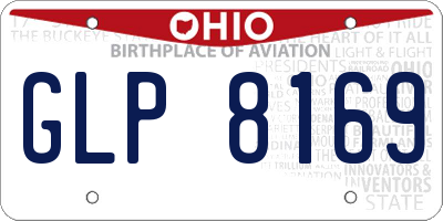 OH license plate GLP8169