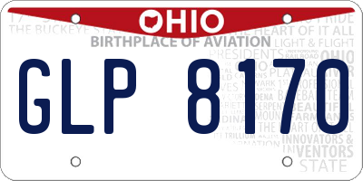 OH license plate GLP8170