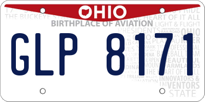 OH license plate GLP8171
