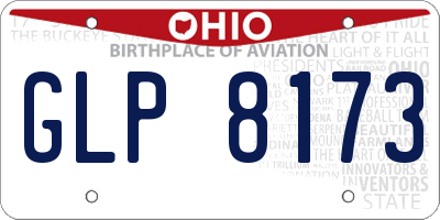 OH license plate GLP8173