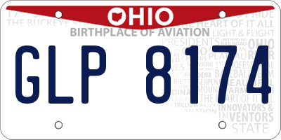 OH license plate GLP8174