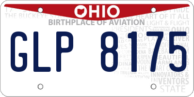 OH license plate GLP8175