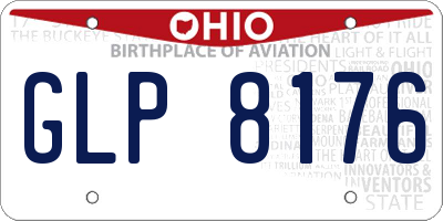 OH license plate GLP8176
