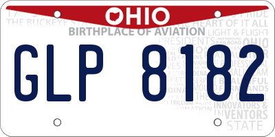 OH license plate GLP8182