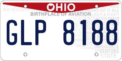 OH license plate GLP8188