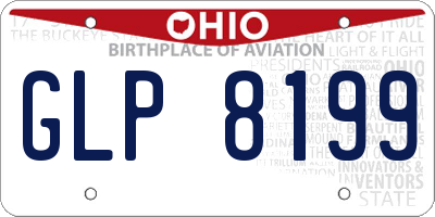 OH license plate GLP8199