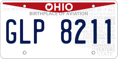 OH license plate GLP8211
