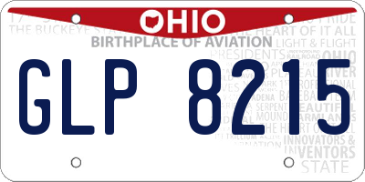 OH license plate GLP8215