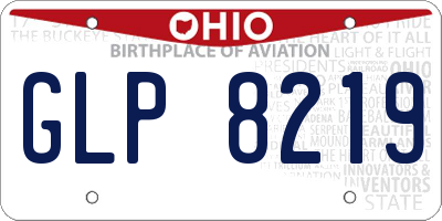 OH license plate GLP8219