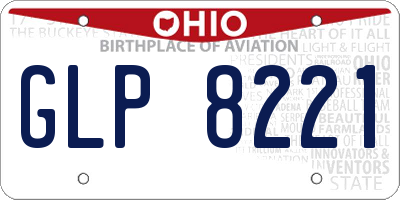 OH license plate GLP8221