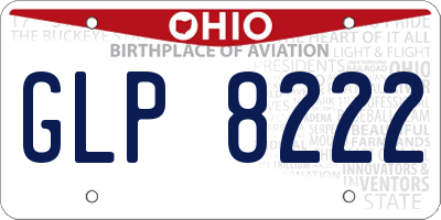 OH license plate GLP8222