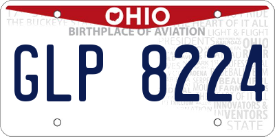 OH license plate GLP8224