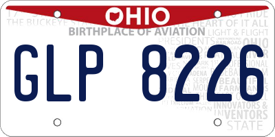 OH license plate GLP8226