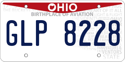 OH license plate GLP8228