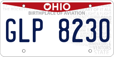 OH license plate GLP8230