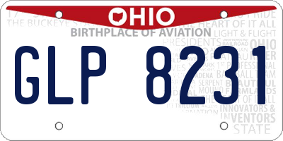 OH license plate GLP8231
